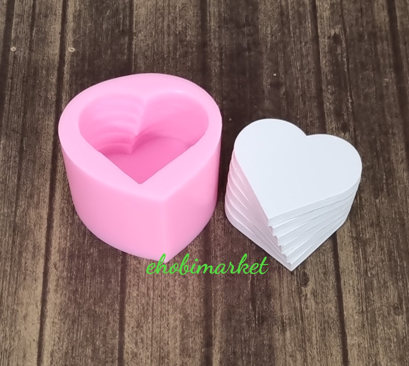 Şekilli kalp silikon kalip