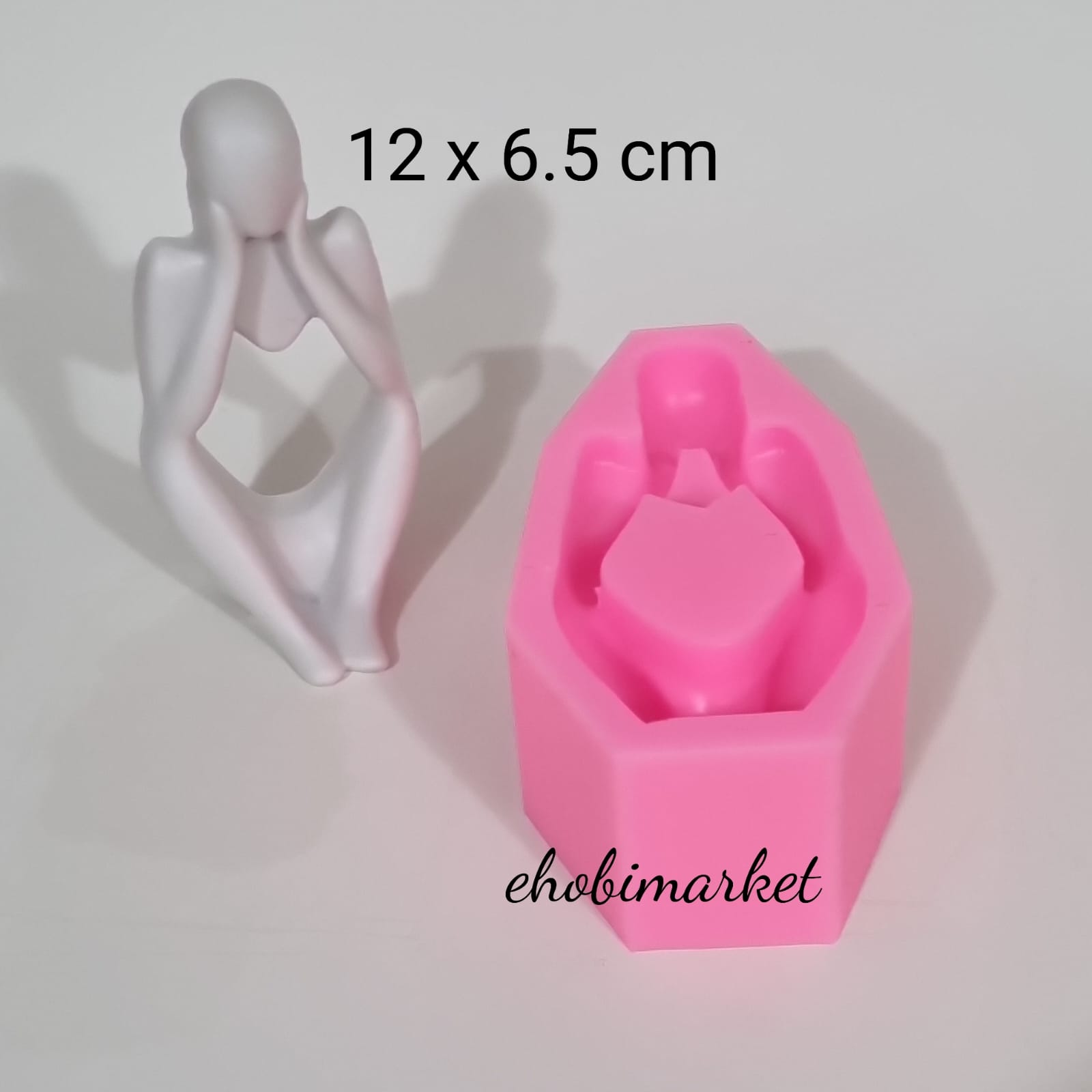 Düşünen kadın orta boy silikon kalıp 