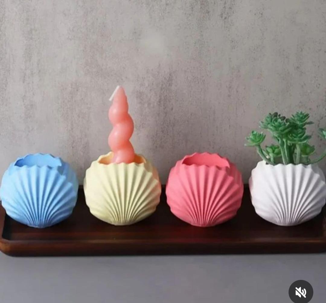 Istiridye saksı silikon kalıp 