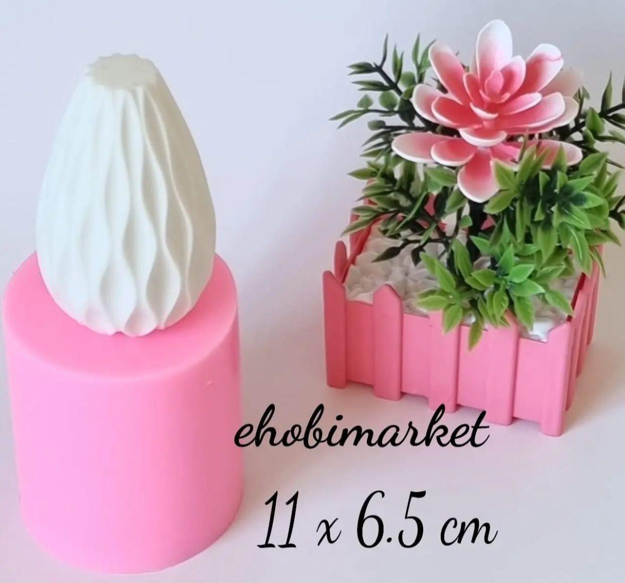 Geometrik desen mum silikon kalıp