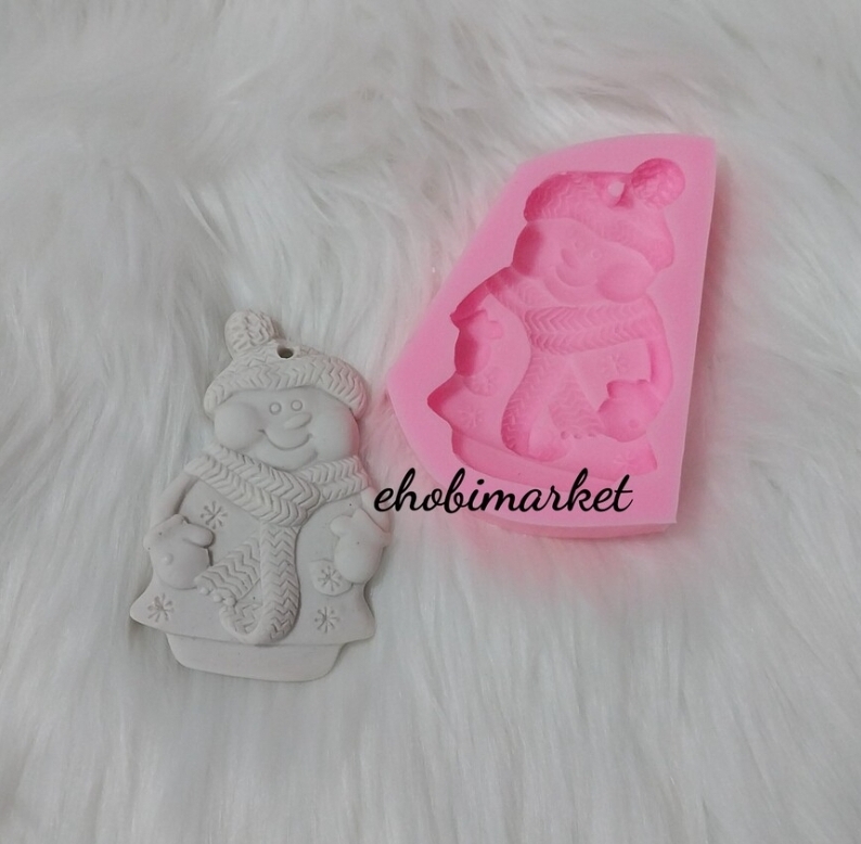 Asmalı kardan adam silikon kalip