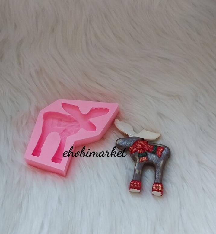 Atkılı geyik silikon kalip