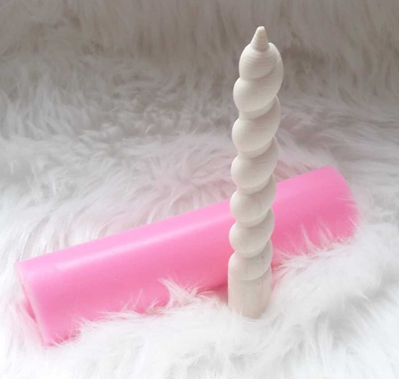 Kalin kivrimli mum silikon kalip