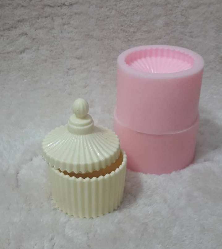 Kapakli çizgili kutu silikon kalip