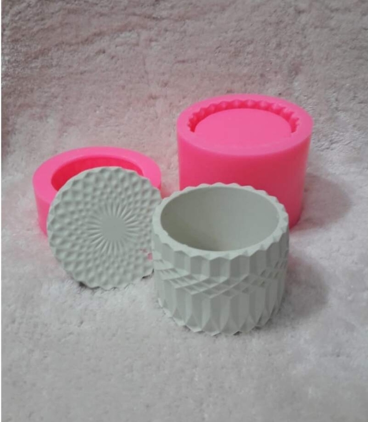 Kapakli desenli kutu silikon kalip