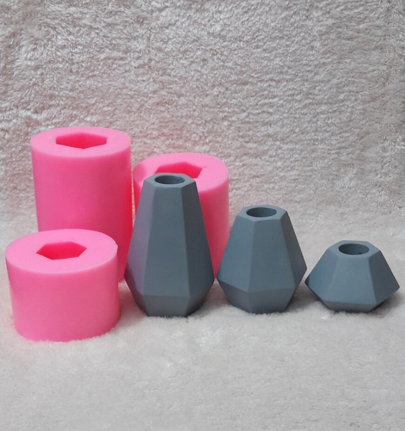 Üçlü şamdan silikon kaliplari