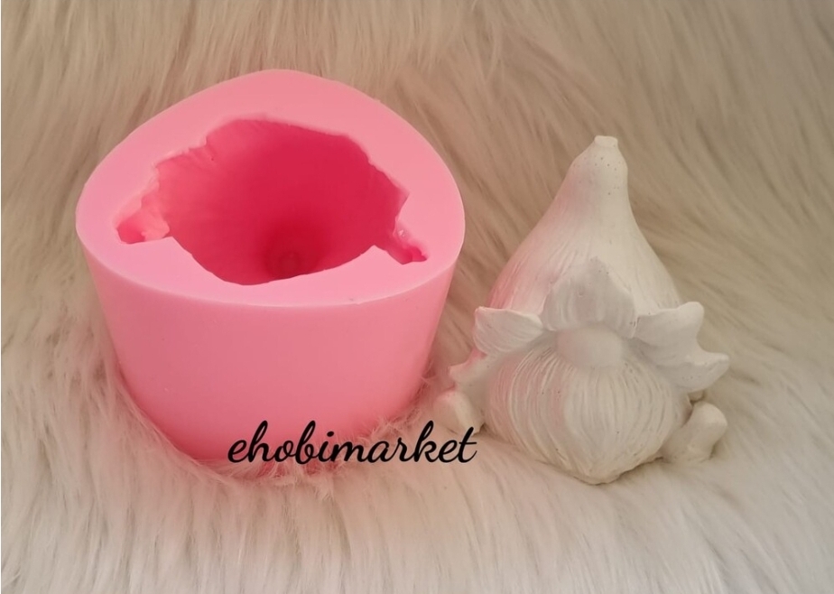 Çiçek gnome büyük boy silikon kalip