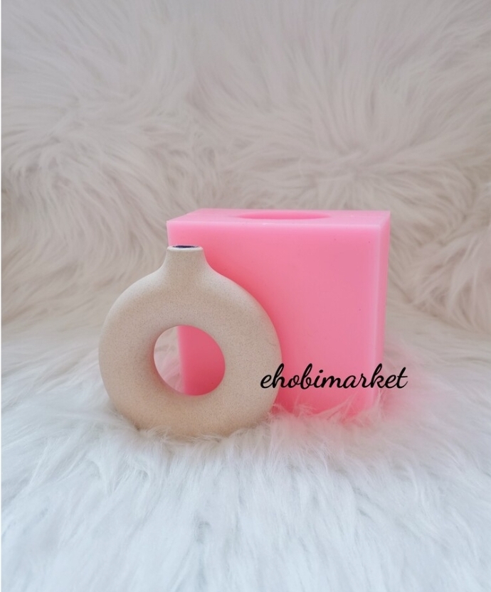 Ufak halka vazo silikon kalip