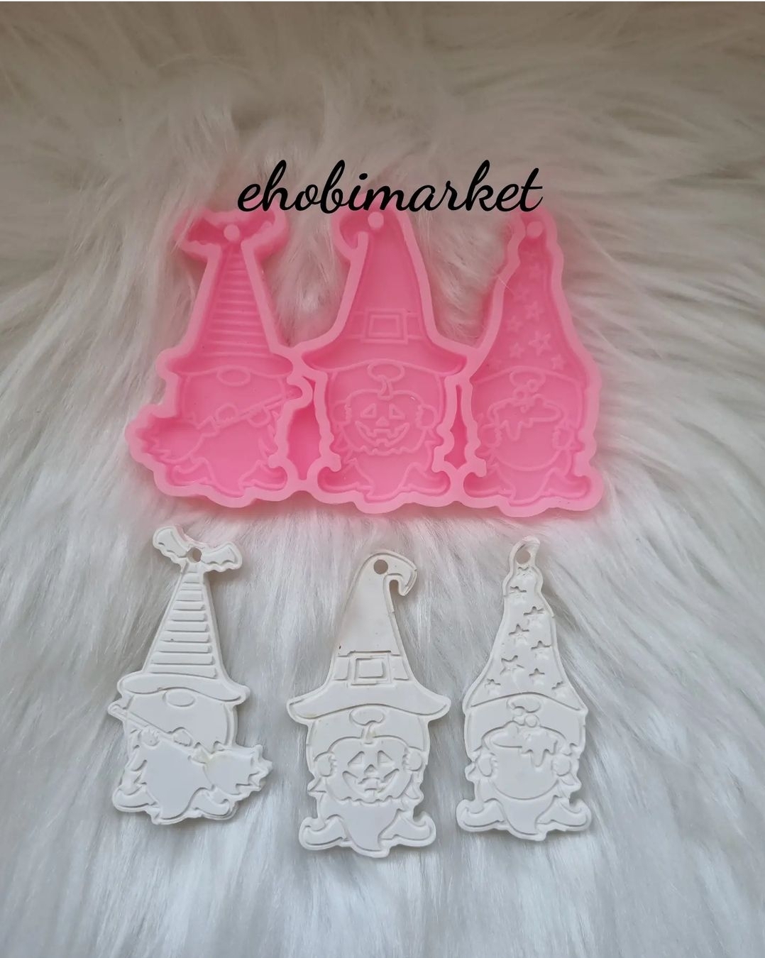 Noel üçlü cüceler silikon kalip