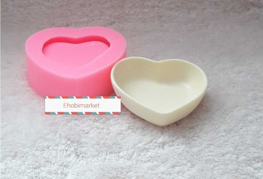 Kalp kase lokumluk silikon kalip