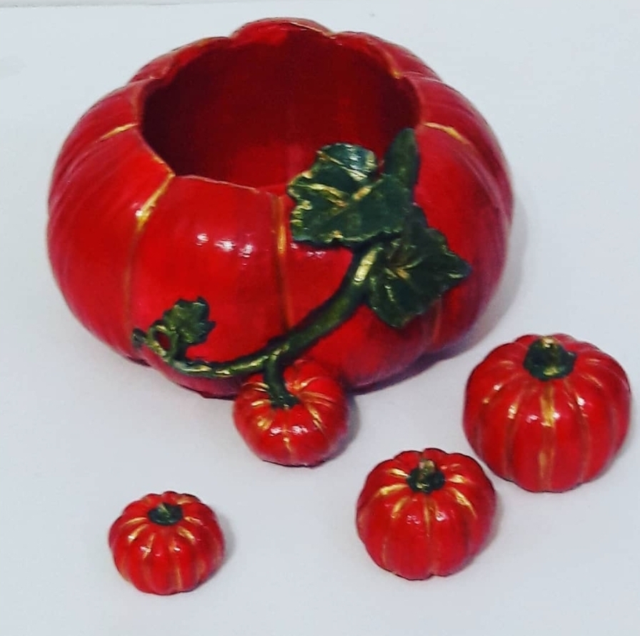 Büyük kabak saksi silikon kalip