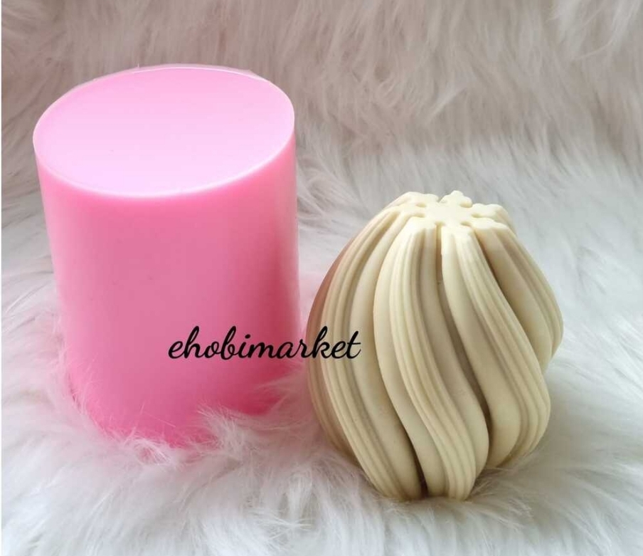 Dalga mum silikon kalip